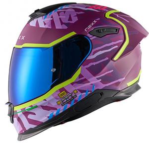 Kask motocyklowy integralny NEXX Y.100R Urbangram matowy fioletowy