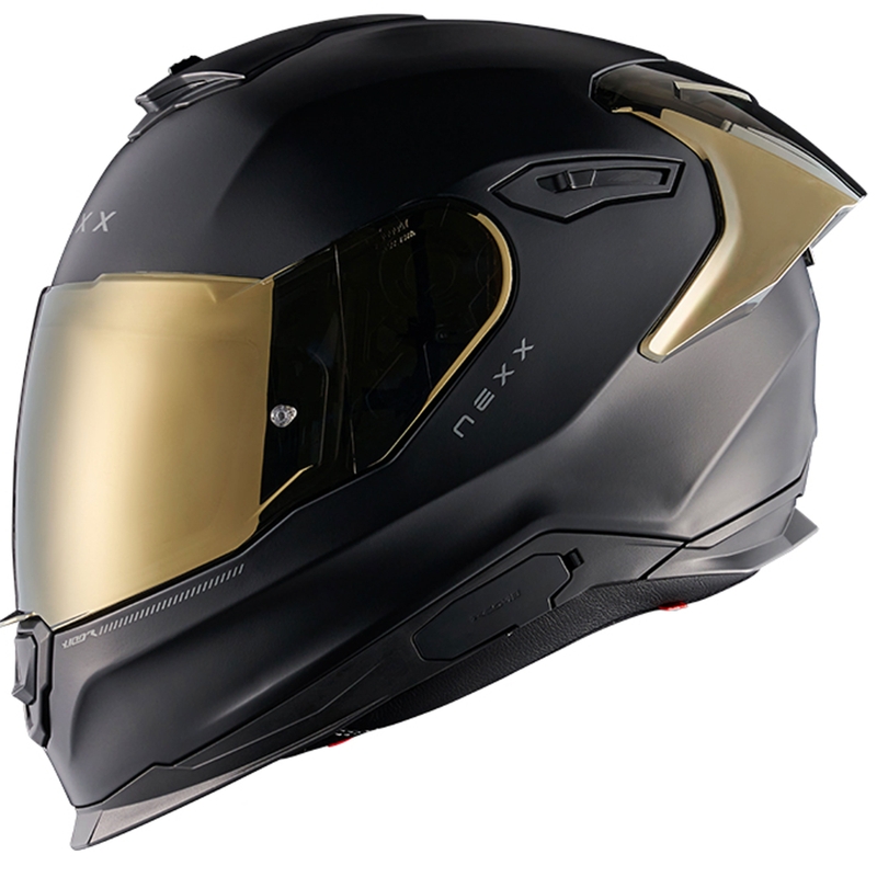Kask motocyklowy integralny NEXX Y.100R Subsonic matowy czarno-złoty