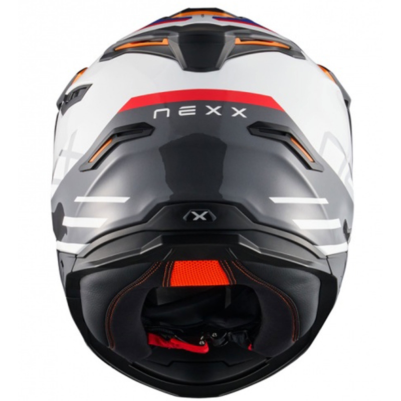 Kask motocyklowy enduro NEXX Y.TRAVL Quest biało-niebiesko-czerwony