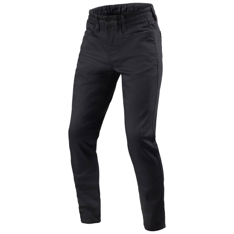 Revit Kai Skinny Short Motocyklowe Jeansy Czarne