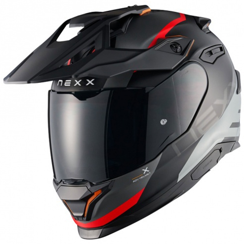 Kask motocyklowy enduro NEXX Y.TRAVL Quest matowy czarno-czerwony