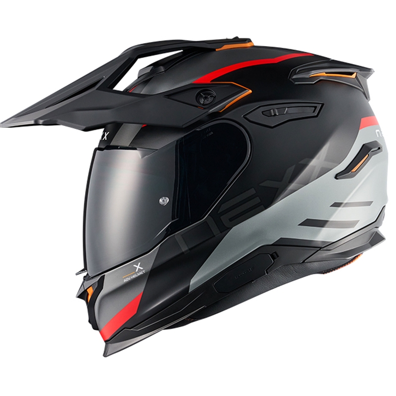 Kask motocyklowy enduro NEXX Y.TRAVL Quest matowy czarno-czerwony