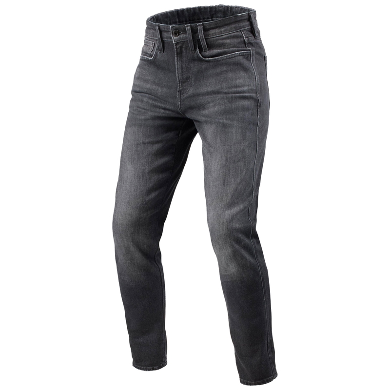 Revit Kai Skinny Short Mid Grey Stone Motocyklowe Jeansy