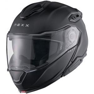 Kask motocyklowy typu flip-up Nexx X.Lifetour Plain matowy czarny