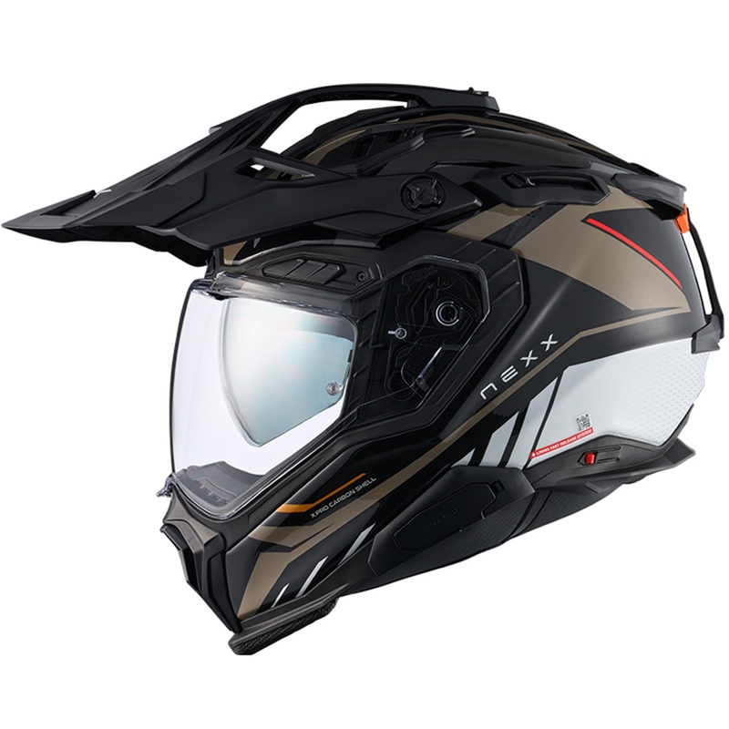Kask motocyklowy enduro Nexx X.WED3 Gobi piaskowo-biały