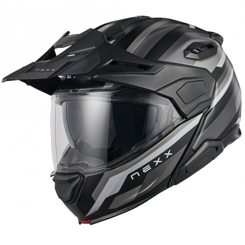 Kask motocyklowy typu flip-up Nexx X.Lifecountry Westbound matowy czarno-szary