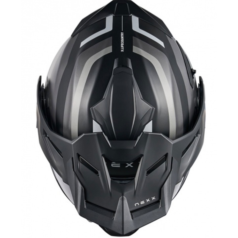 Kask motocyklowy typu flip-up Nexx X.Lifecountry Westbound matowy czarno-szary