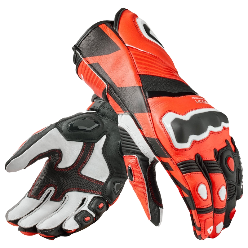 Rękawice motocyklowe Revit Jerez 4 fluo czerwono-czarne