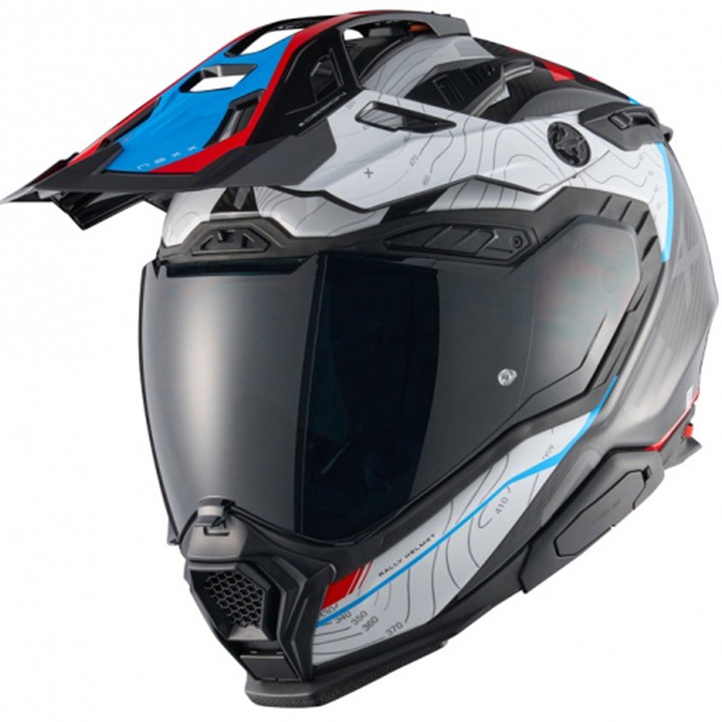Kask motocyklowy enduro Nexx X.WED3 Furka niebiesko-czerwony