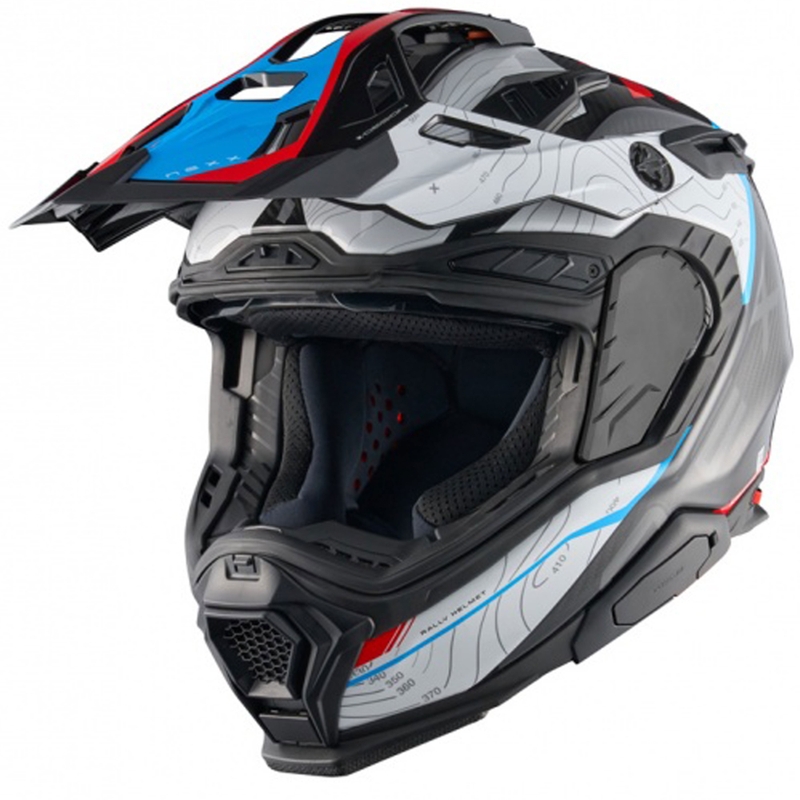 Kask motocyklowy enduro Nexx X.WED3 Furka niebiesko-czerwony