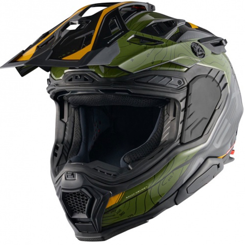 Kask motocyklowy enduro Nexx X.WED3 Furka zielono-żółty
