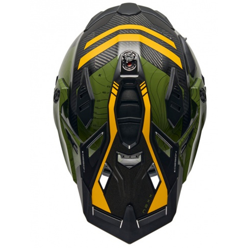 Kask motocyklowy enduro Nexx X.WED3 Furka zielono-żółty