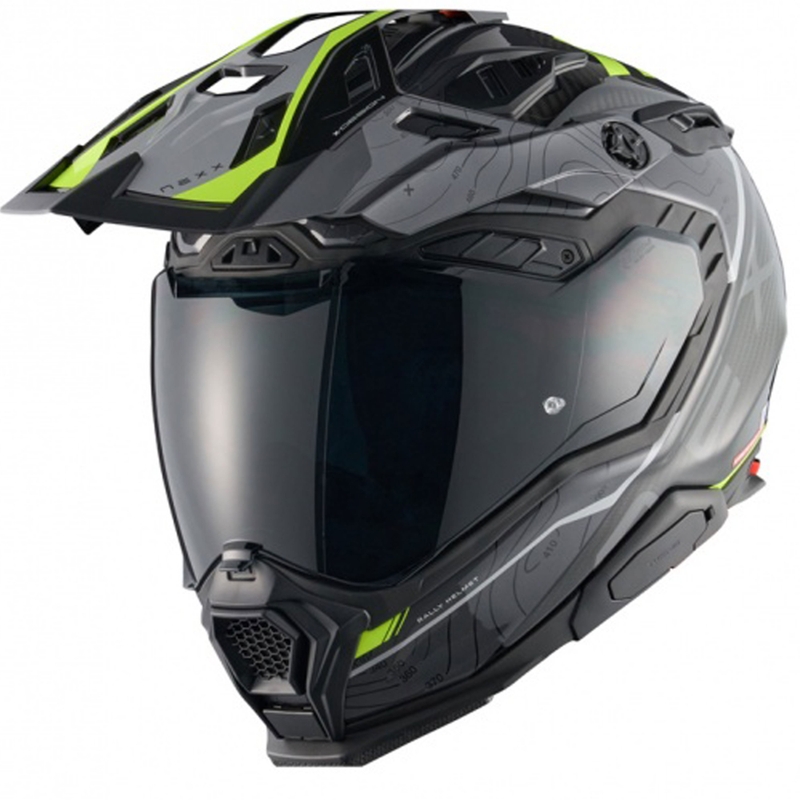 Kask motocyklowy enduro Nexx X.WED3 Furka szaro-fluo żółty