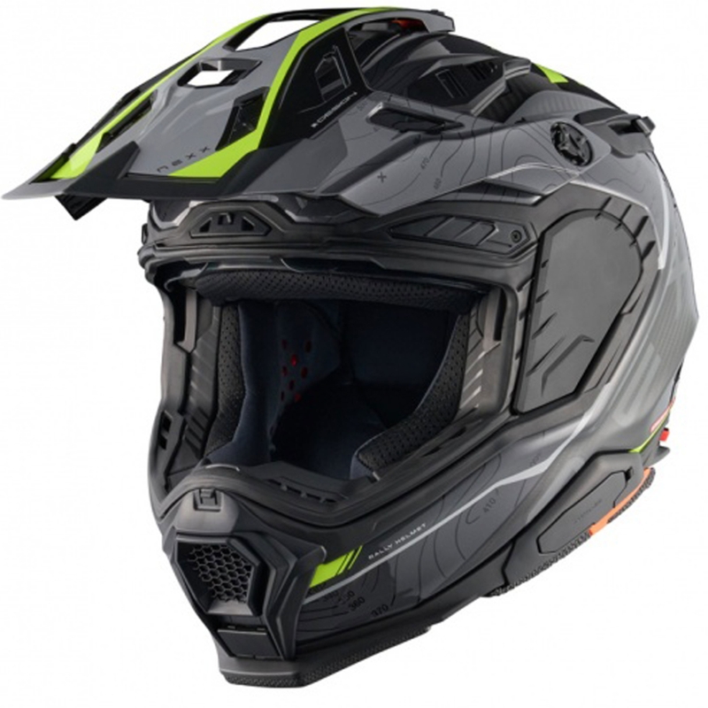 Kask motocyklowy enduro Nexx X.WED3 Furka szaro-fluo żółty