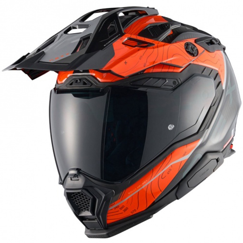 Kask motocyklowy enduro Nexx X.WED3 Furka pomarańczowo-szary