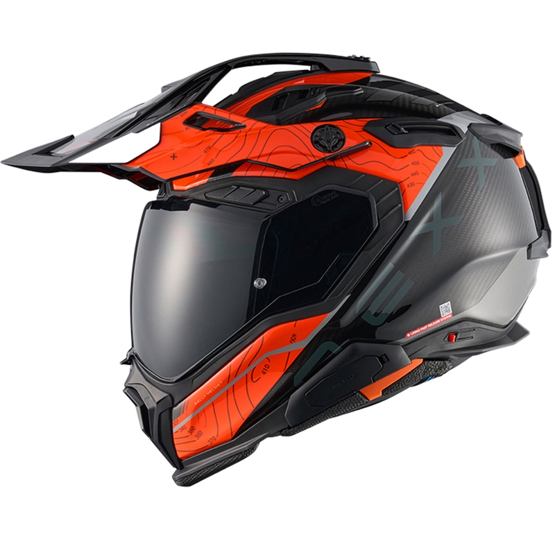 Kask motocyklowy enduro Nexx X.WED3 Furka pomarańczowo-szary