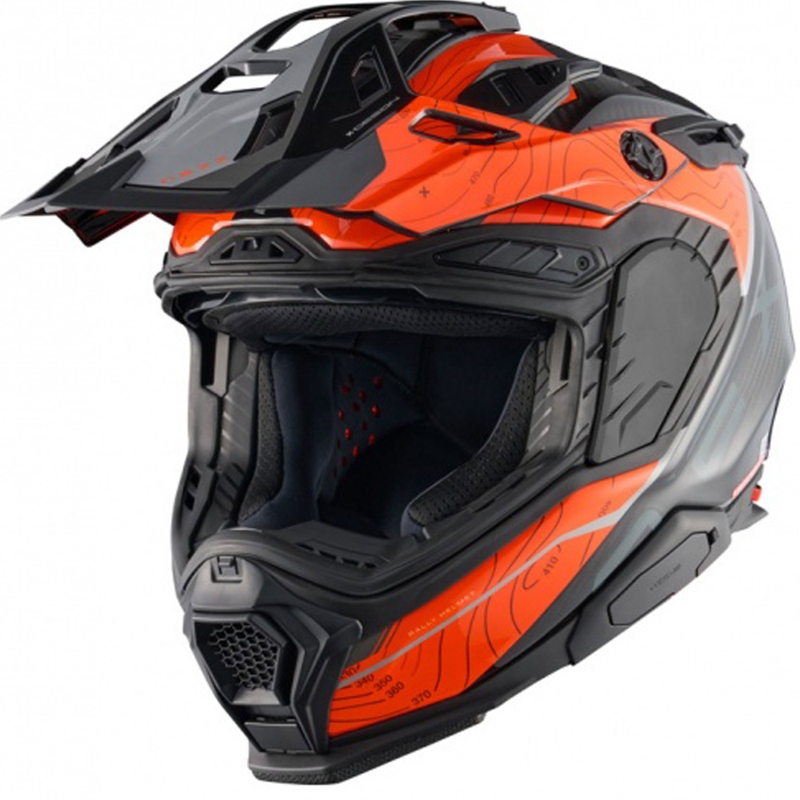 Kask motocyklowy enduro Nexx X.WED3 Furka pomarańczowo-szary