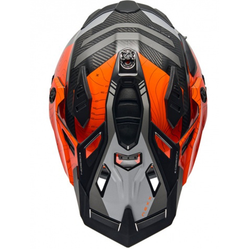 Kask motocyklowy enduro Nexx X.WED3 Furka pomarańczowo-szary