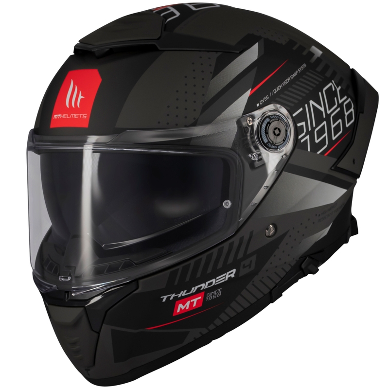 Kask motocyklowy integralny MT Thunder 4 SV Luminence matowy czarny