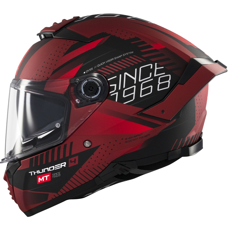 Kask motocyklowy integralny MT Thunder 4 SV Luminence matowy czerwony