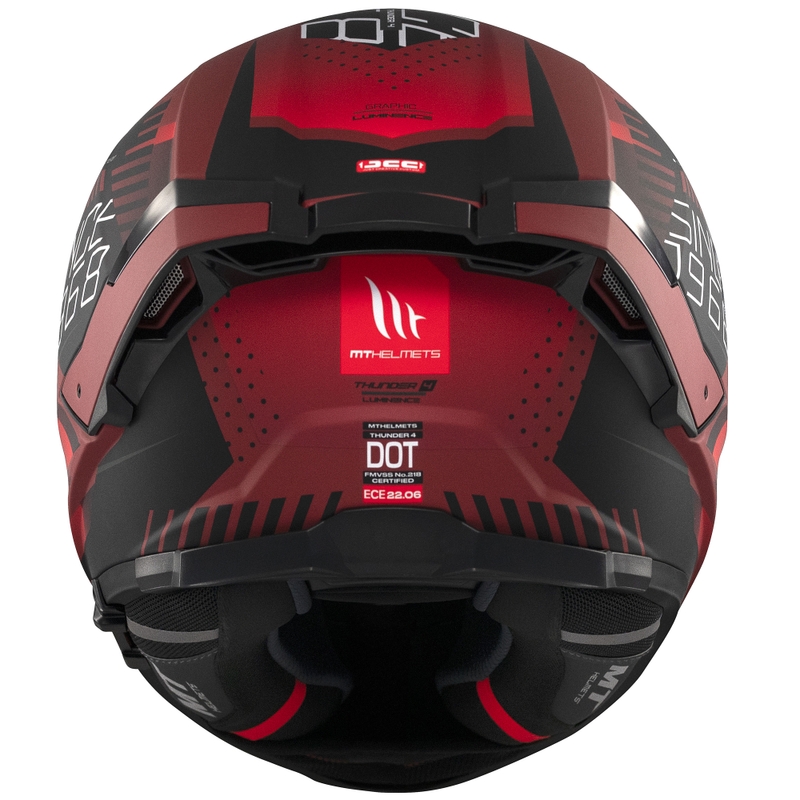 Kask motocyklowy integralny MT Thunder 4 SV Luminence matowy czerwony