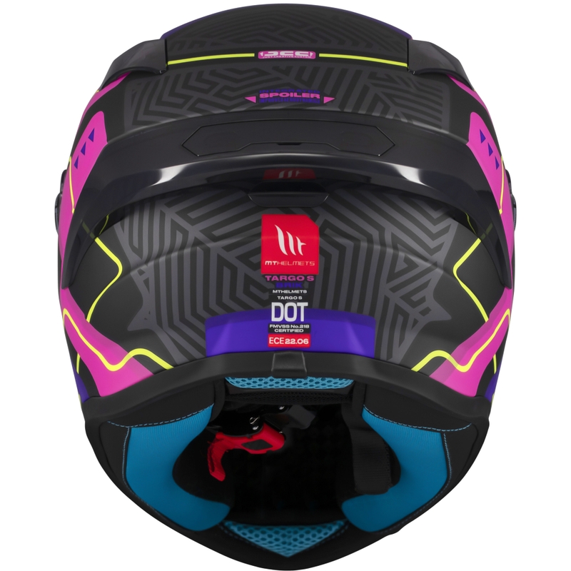 Zintegrowany kask motocyklowy MT Targo S Brik matowy czarno-różowy