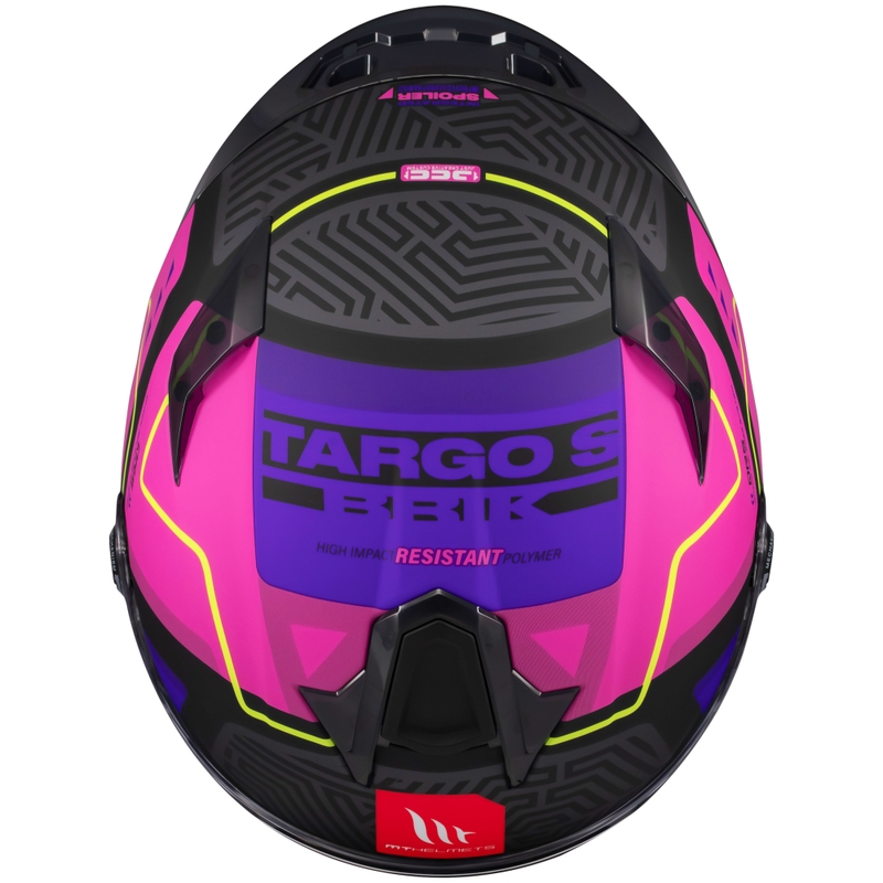 Zintegrowany kask motocyklowy MT Targo S Brik matowy czarno-różowy