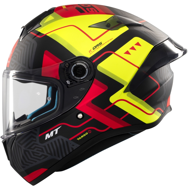 Zintegrowany kask motocyklowy MT Targo S Brik matowy czarno-żółty