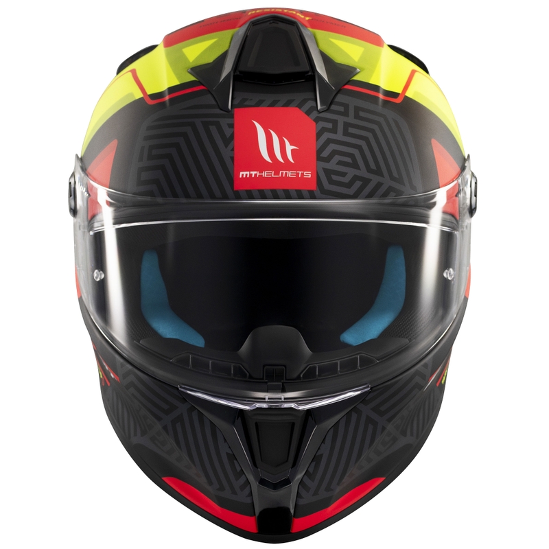 Zintegrowany kask motocyklowy MT Targo S Brik matowy czarno-żółty
