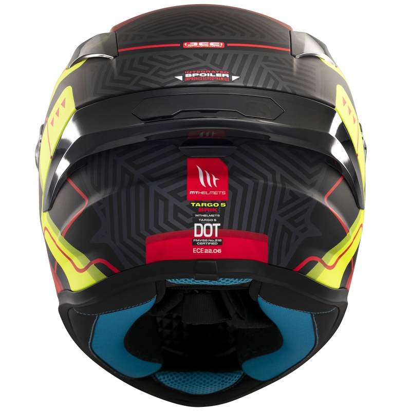 Zintegrowany kask motocyklowy MT Targo S Brik matowy czarno-żółty