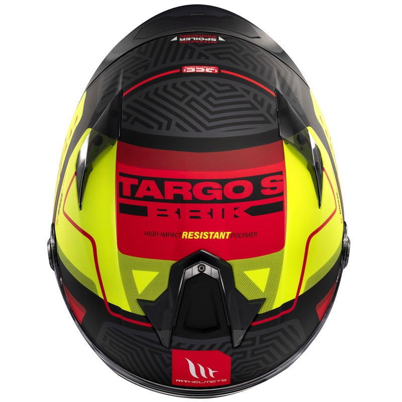 Zintegrowany kask motocyklowy MT Targo S Brik matowy czarno-żółty