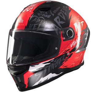 Kask motocyklowy integralny MT Stinger 2 Ardent czarno-czerwony