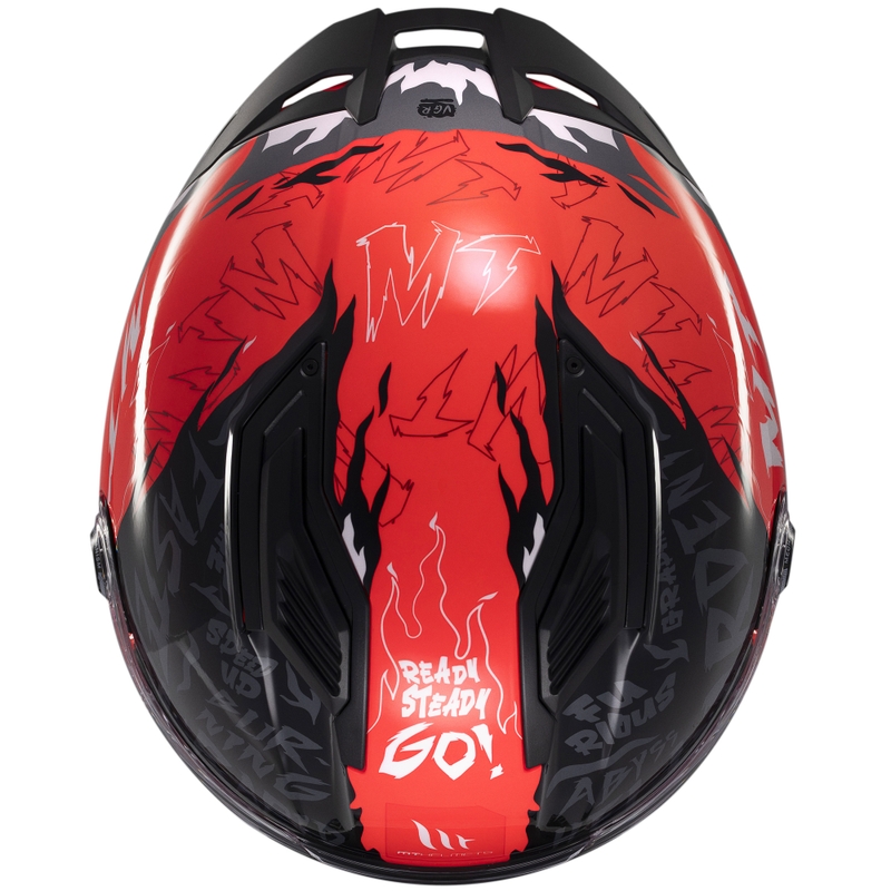 Kask motocyklowy integralny MT Stinger 2 Ardent czarno-czerwony