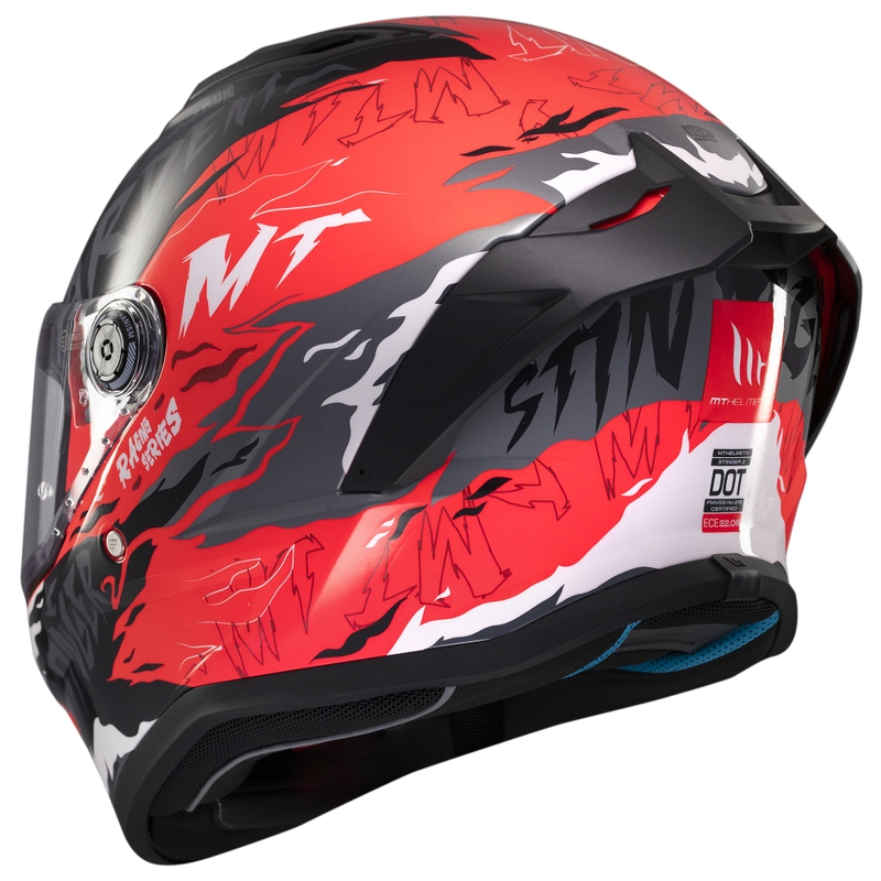 Kask motocyklowy integralny MT Stinger 2 Ardent czarno-czerwony