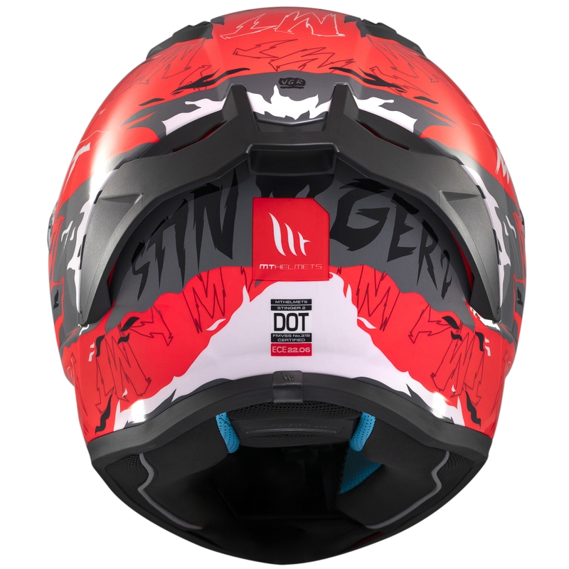 Kask motocyklowy integralny MT Stinger 2 Ardent czarno-czerwony