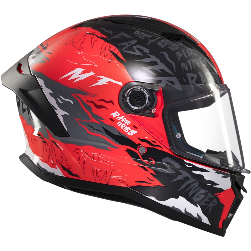 Kask motocyklowy integralny MT Stinger 2 Ardent czarno-czerwony