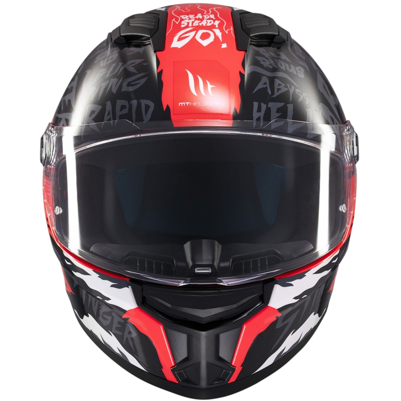 Kask motocyklowy integralny MT Stinger 2 Ardent czarno-czerwony