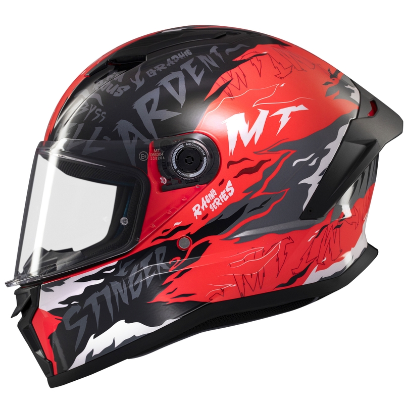 Kask motocyklowy integralny MT Stinger 2 Ardent czarno-czerwony
