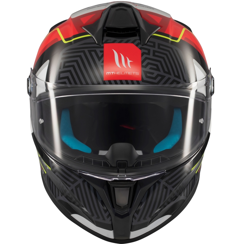 Zintegrowany kask motocyklowy MT Targo S Brik błyszczący czarno-czerwony