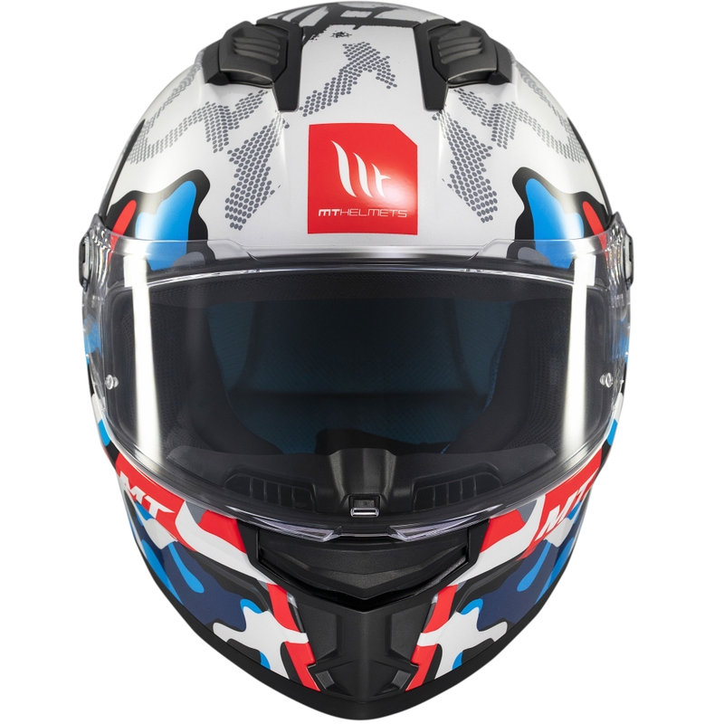Kask motocyklowy integralny MT Stinger 2 Yozu biało-niebieski