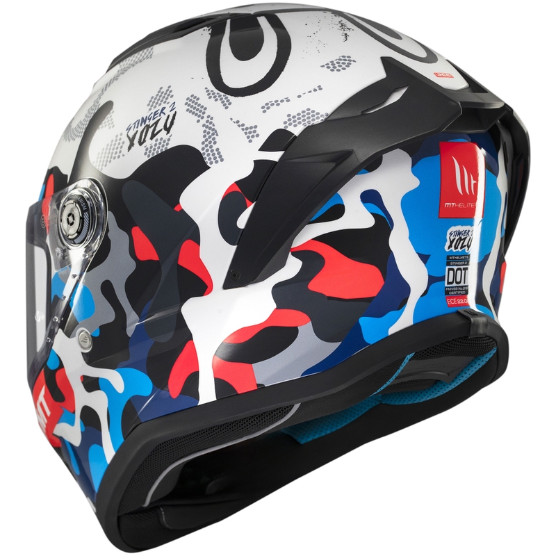 Kask motocyklowy integralny MT Stinger 2 Yozu biało-niebieski