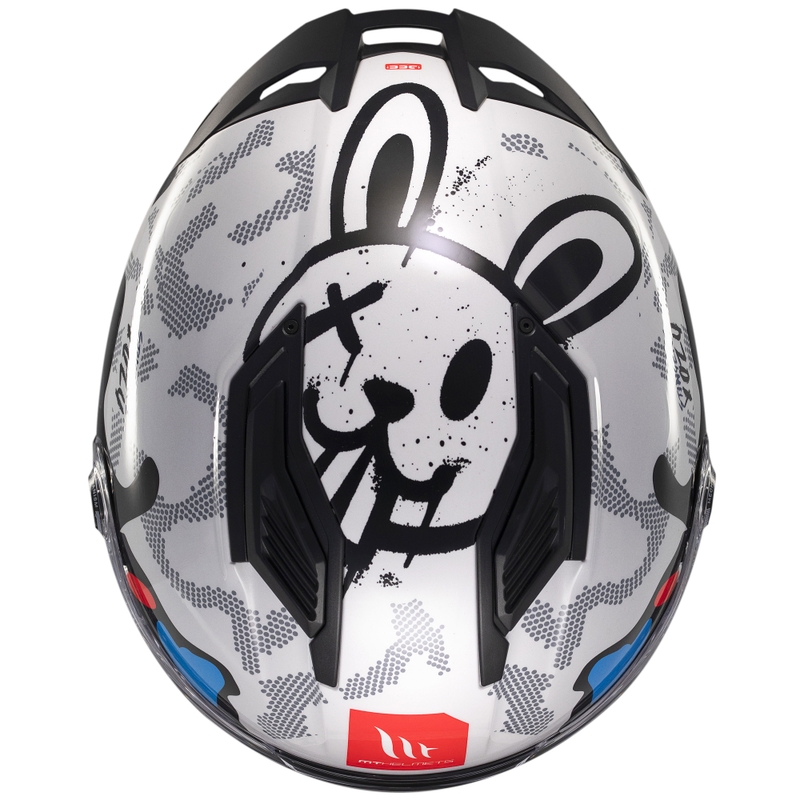 Kask motocyklowy integralny MT Stinger 2 Yozu biało-niebieski