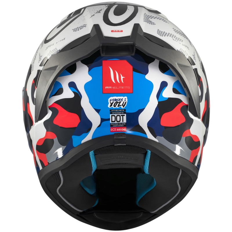 Kask motocyklowy integralny MT Stinger 2 Yozu biało-niebieski