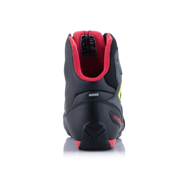 Buty motocyklowe Alpinestars Faster-3 Rideknit czarno-czerwono-fluo żółto-szare