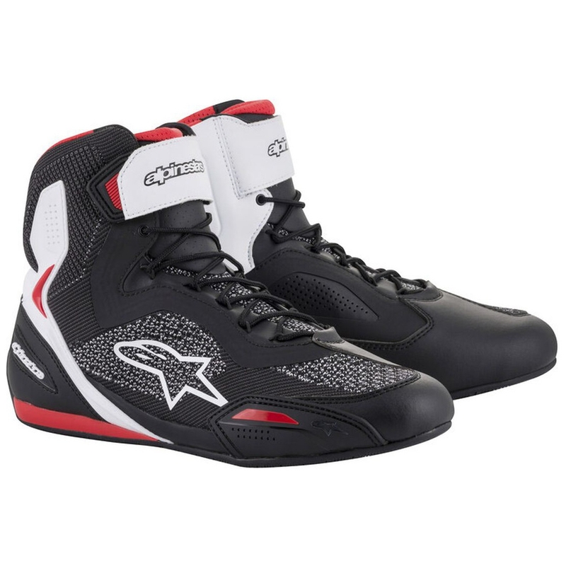 Buty motocyklowe Alpinestars Faster 3 Rideknit czarno-biało-czerwone