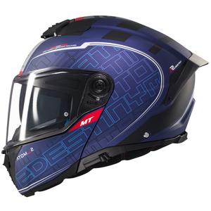 Kask motocyklowy składany MT Atom 2 SV Destiny matowo niebiesko-czarny