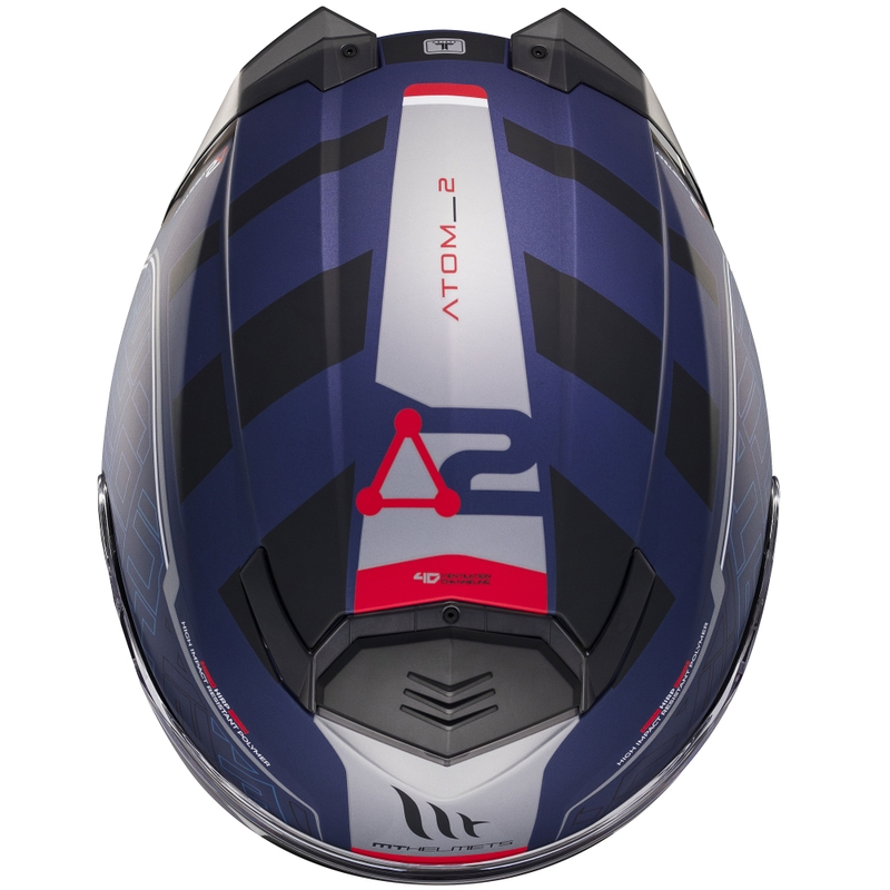 Kask motocyklowy składany MT Atom 2 SV Destiny matowo niebiesko-czarny