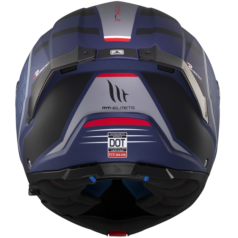 Kask motocyklowy składany MT Atom 2 SV Destiny matowo niebiesko-czarny