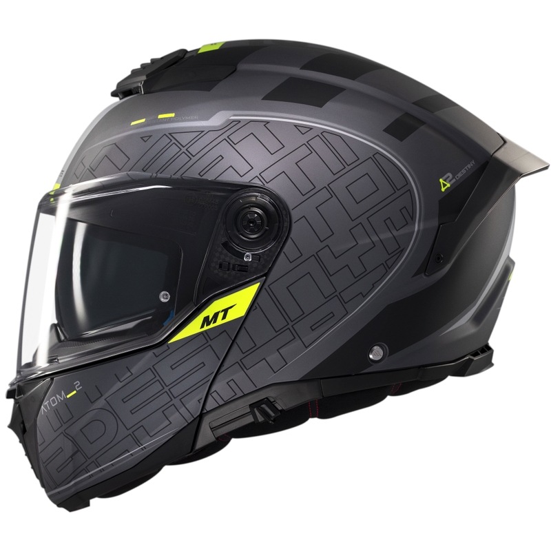 Kask motocyklowy składany MT Atom 2 SV Destiny matowo-czarno-szary