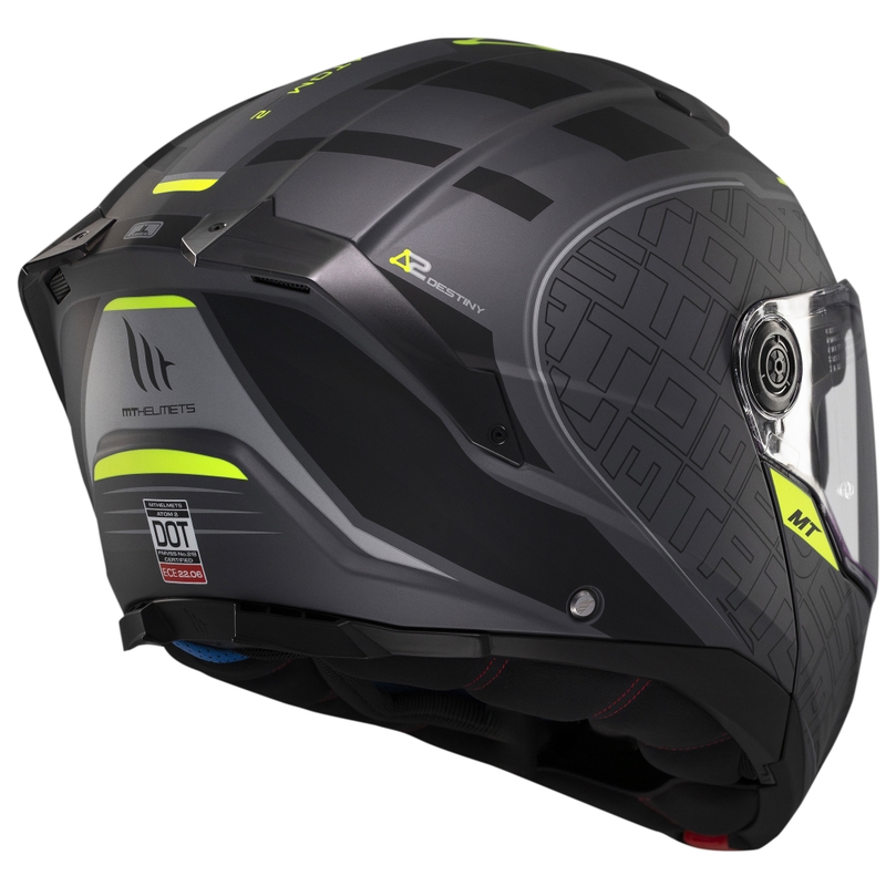 Kask motocyklowy składany MT Atom 2 SV Destiny matowo-czarno-szary
